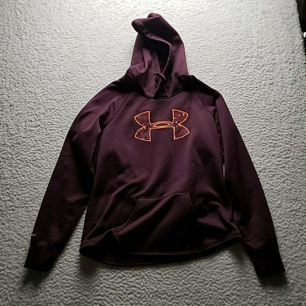 Under Armour Storm1 Hoodie Womens Medium Purple Fleece Pullover Kangaroo Pocket